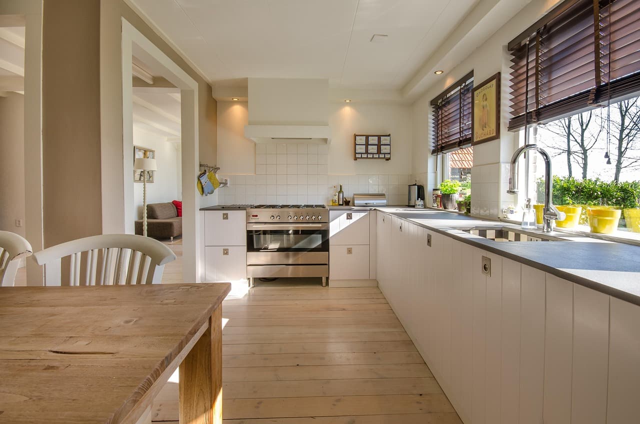 Bright clean residential kitchen